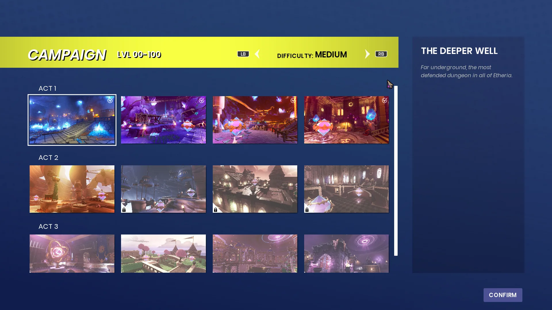 Original functional campaign map selection interface before Mario's visual redesign