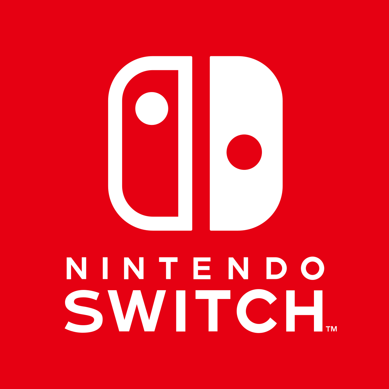 Nintendo Switch logo on a red background